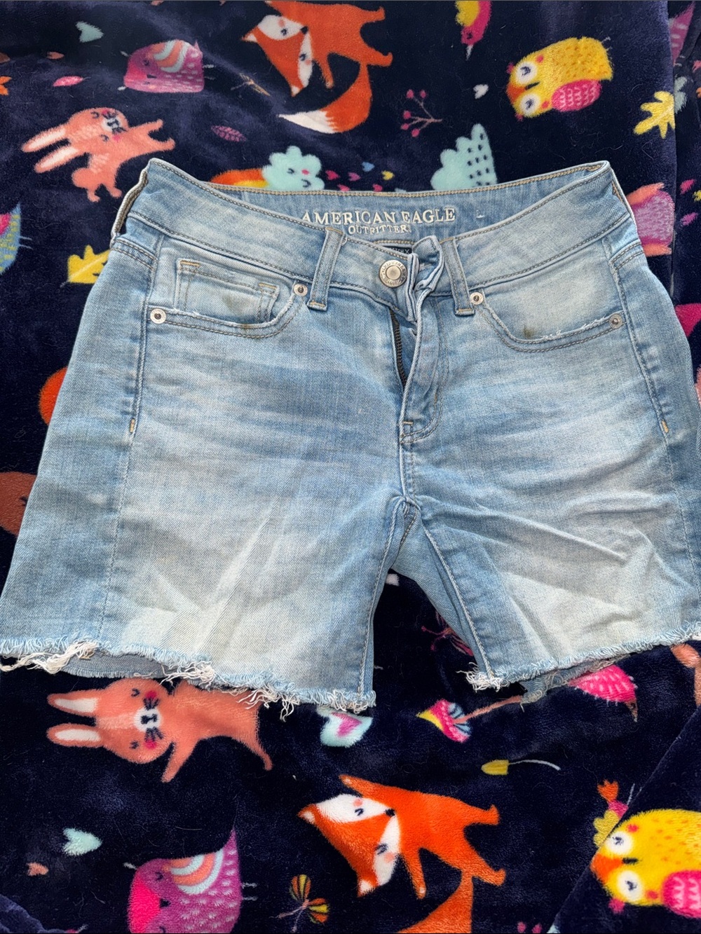 American Eagle Outfitters Light Blue Denim Cutoff Shorts